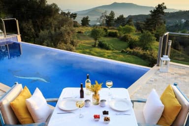 Villa Tepe Evi Korunaklı Havuz 31