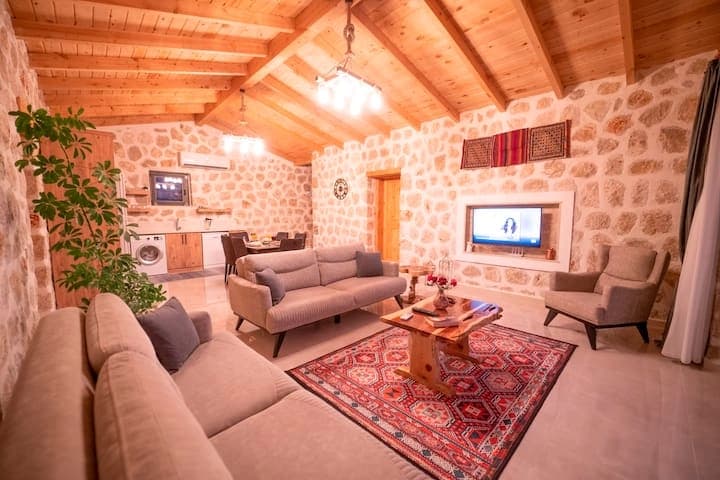 Villa Stone House Korunaklı Havuz 70