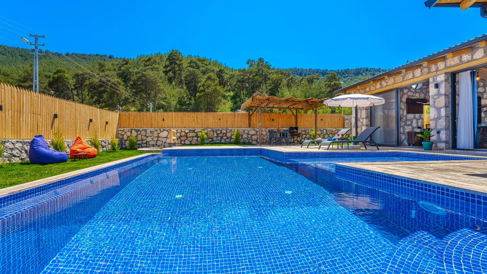 Villa Ege Sarıbelen Korunaklı Havuz 50