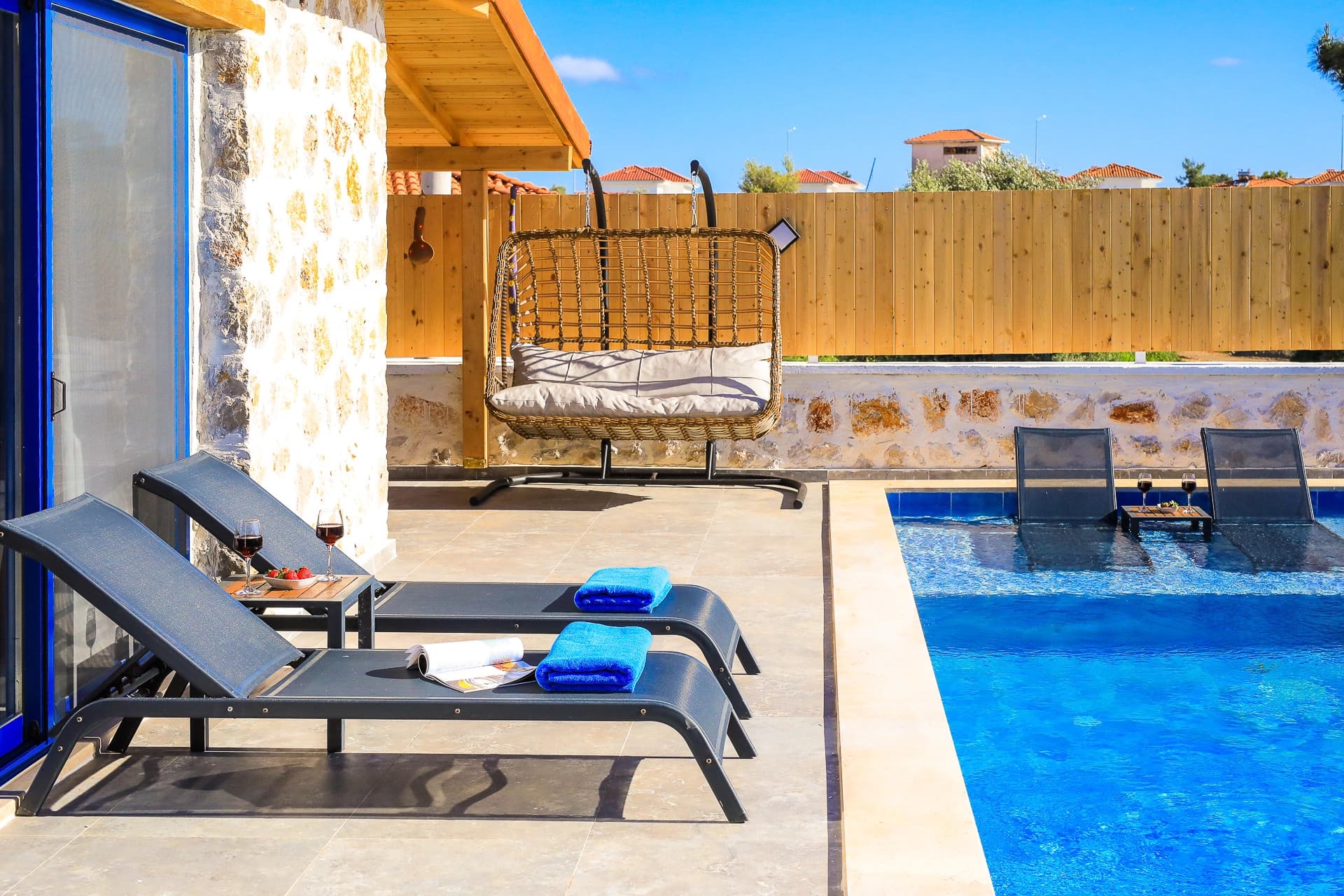 Villa Flower Blue Korunaklı Havuz 28