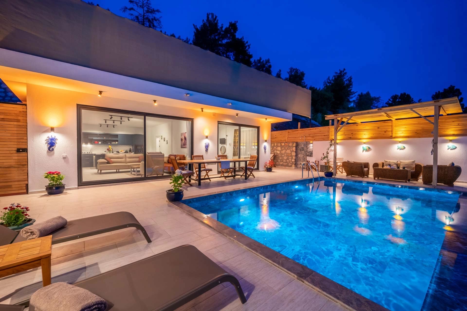 Villa Mavi İnci Korunaklı Havuz 60