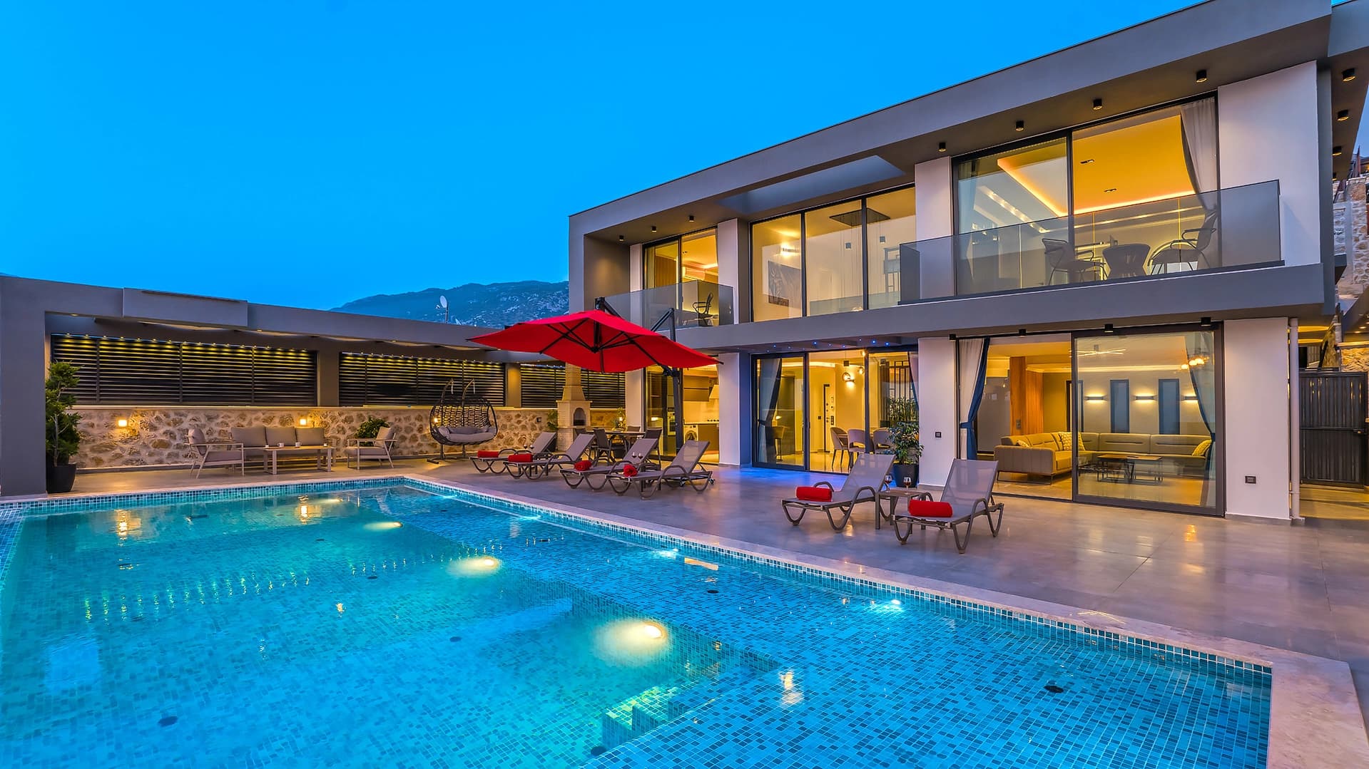 Villa Hedef Kalkan Isıtmalı Havuz 35