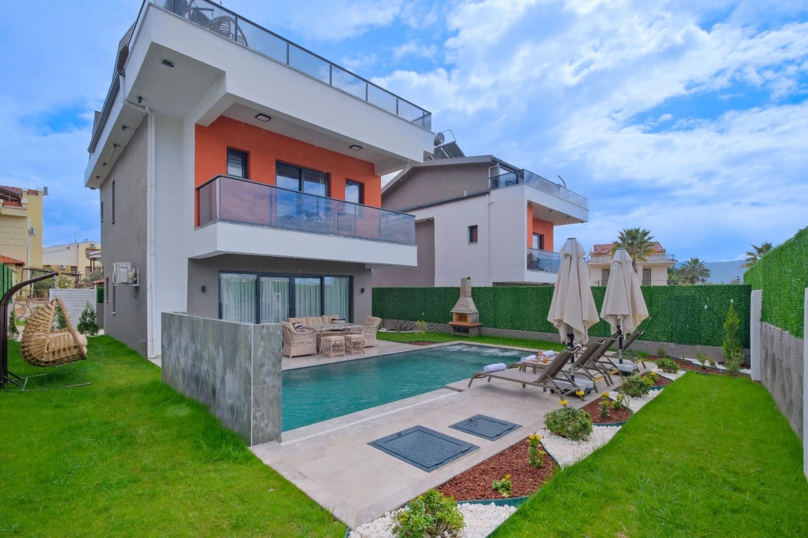 Villa Aydın Trio 2 Korunaklı Havuz 49